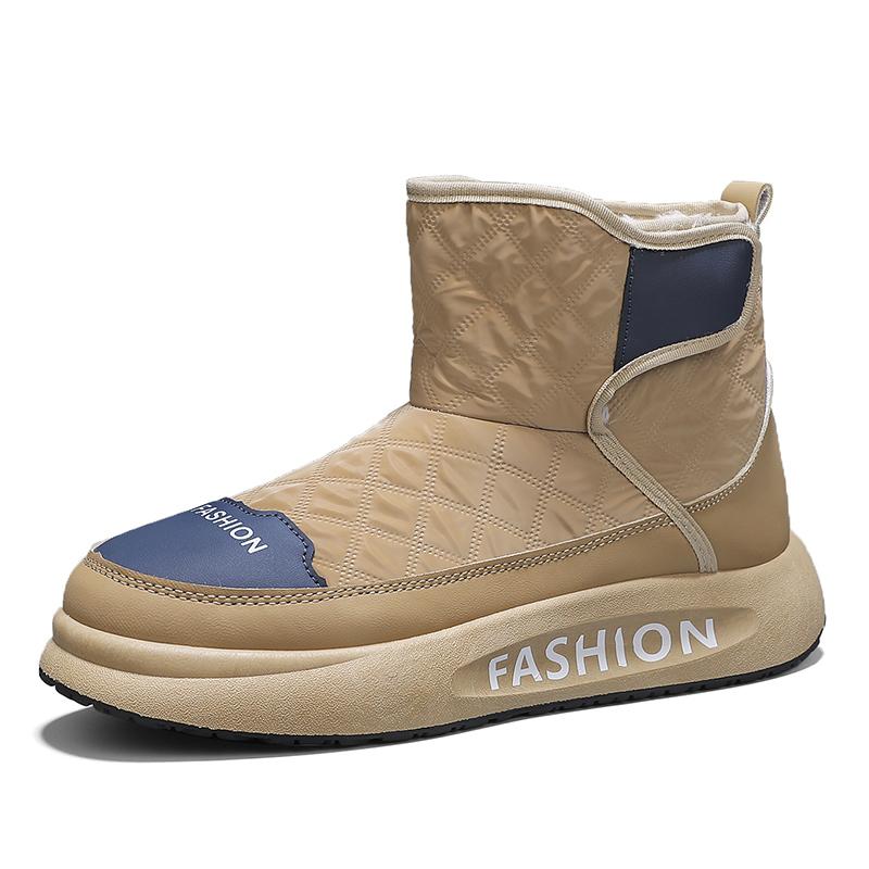 Nya Vattentäta Halkfria Varmfodrade Herrbomullsskor Utomhus Vinter Herrsnökängor Höga Herrkängor Motorcykelkängor