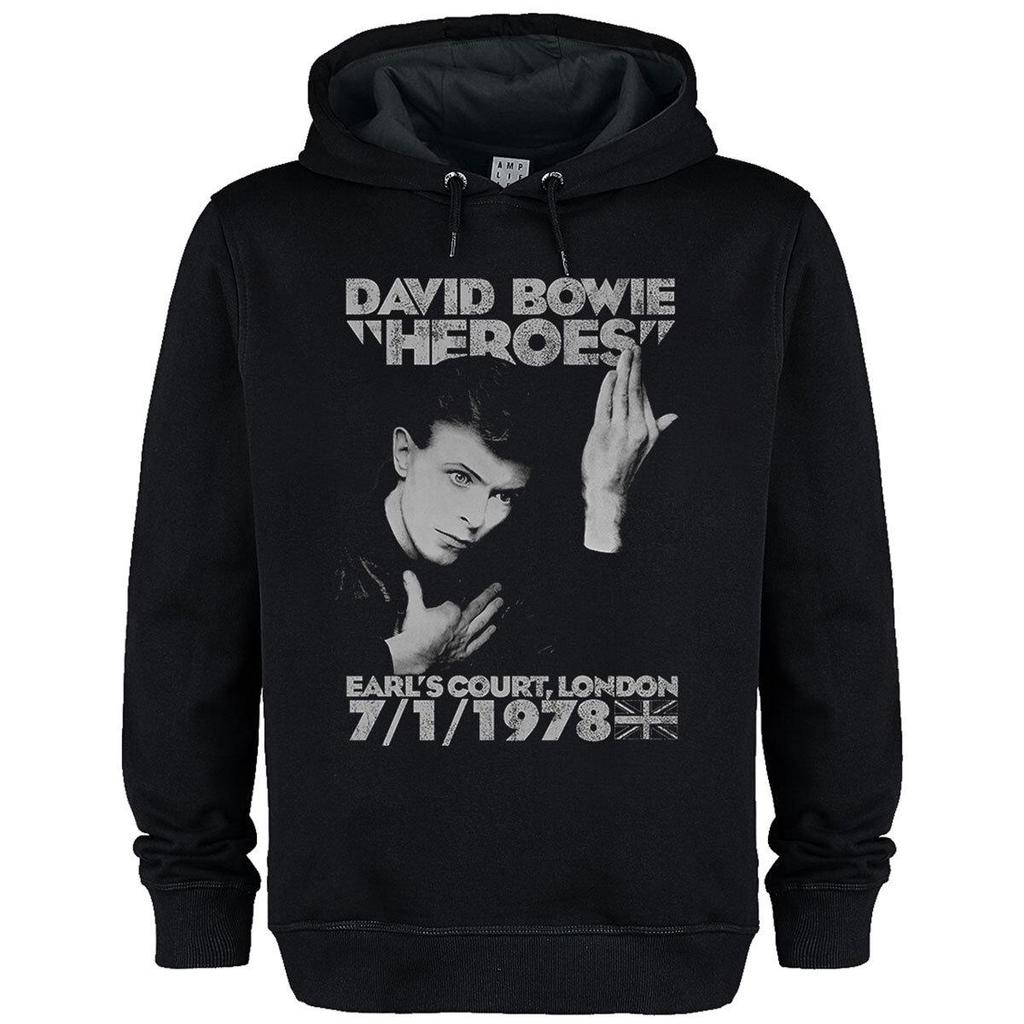 T-shirt H&m Felpa Con Cappuccio David Bowie Logo Ufficiale 100