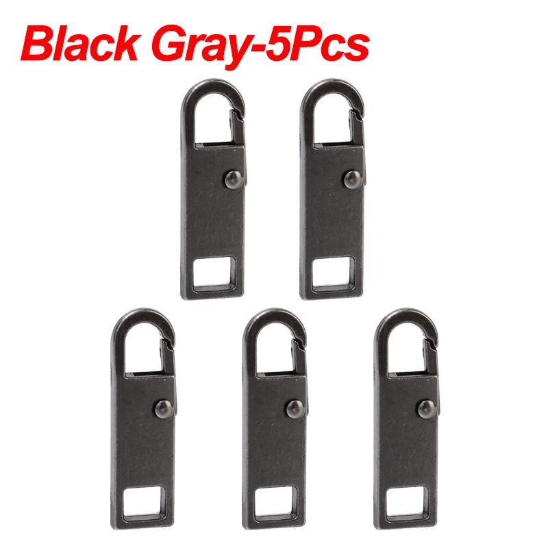 5/1 Stück Universal-Reißverschlussschieber aus Metall, Ersatz für sofortige Reparatur, Reißverschlusskopfschieber für Kleidungstaschen, DIY-Näh-Reißverschlussschieber