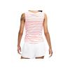 Nike court Dri-Fit Maria Striped Logo Tennis Tank Top Women Tops White Red CI9371-101