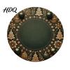 Round Christmas Placemat Placemat 14 Inch Festive Pattern Anti Slip Tabletop Protector Tableware Heat Insulation Place Mat for Dining Table Kitchen
