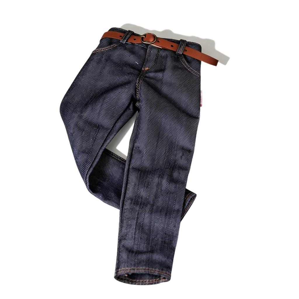 Blue 1:6 Scale Denim Jeans | FunctionalLooking Fly and Fastening, Contrast Stitching Details