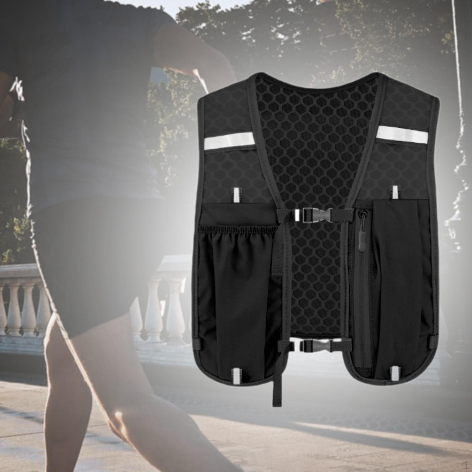 

Рюкзак для питья для бегунов, регулируемый жилет для активного отдыха чёрный