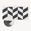 Self-Adhesive Vinyl Panel With Decorative Print 120x60 Cm Marble Herringbone Pattern
