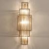 Nordic minimalist luxury glass crystal wall lamp modern design living room home decoration geometry indoor LED lighting fixtures