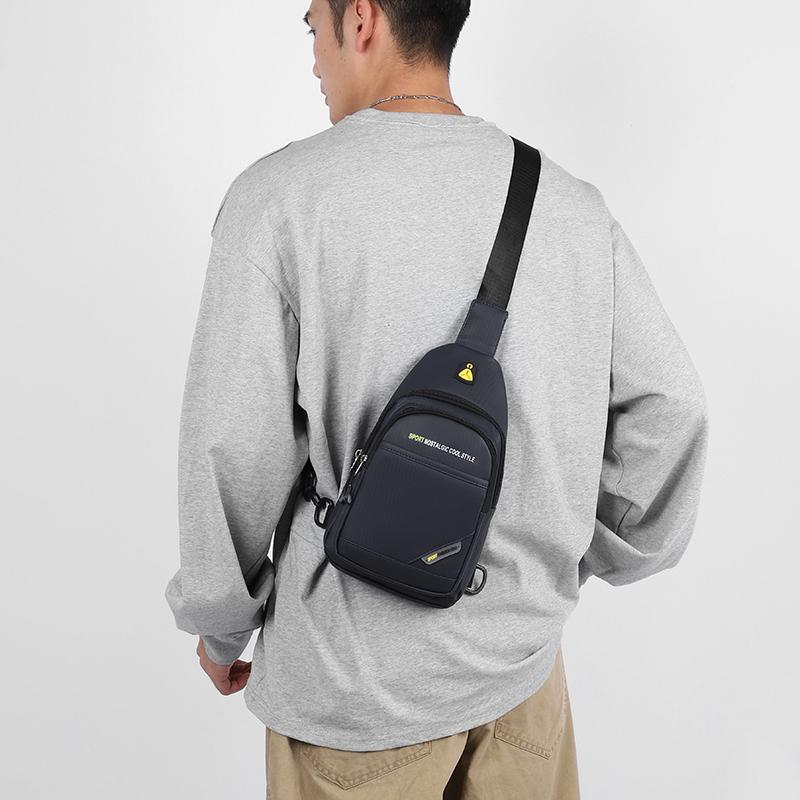 Outdoor Cycling Chest Bag Large Capacity Multi-Layer Shoulder Bag Multi-Functional Men's Crossbody Bag