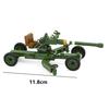 WW2 Gun Cannon Building Block Set Military Weapons German Soviet Soldiers Figure Anti-tank Gun Anti-aircraft Rocket Scale Model Army Toys  Playsets