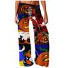 Fashion Women's Casual Fashion Halloween Printed Loose Comfortable Yoga Wide Leg Pants