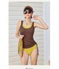 Retro Fashion Two-Piece Swimsuit with Fixed Cups