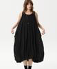 Mid And Row Balloon Sleeveless Dress(Black)