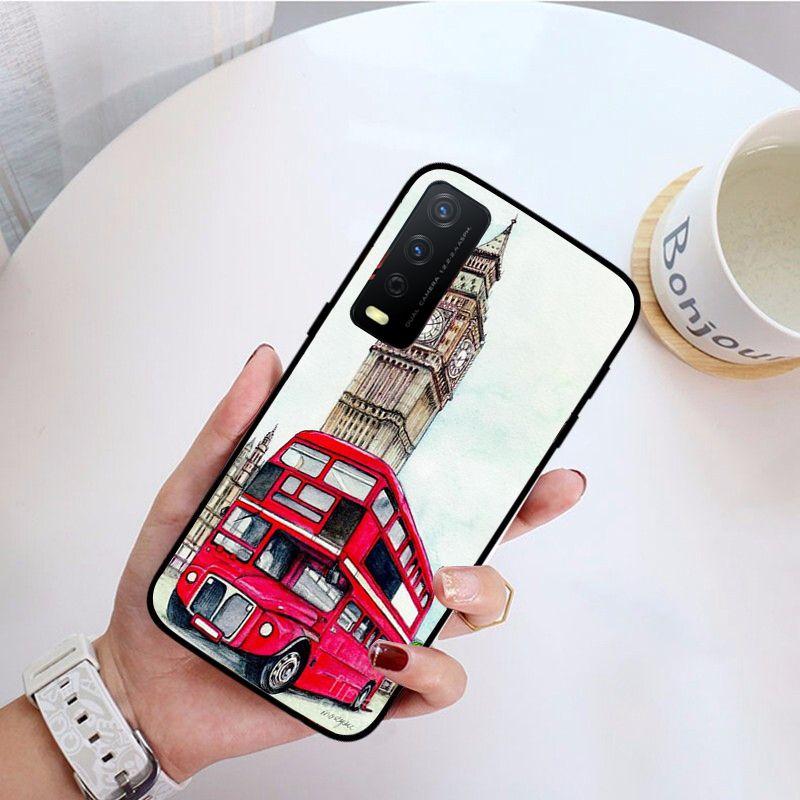 London Bus funda Handyhülle Für vivo Y31 Y30 Y33S Y11S Y12S Y17 Y20 Y20S Y21 Y21S Y1S Y53S Y15 Y19 Y91C V23 5G Hüllen coque