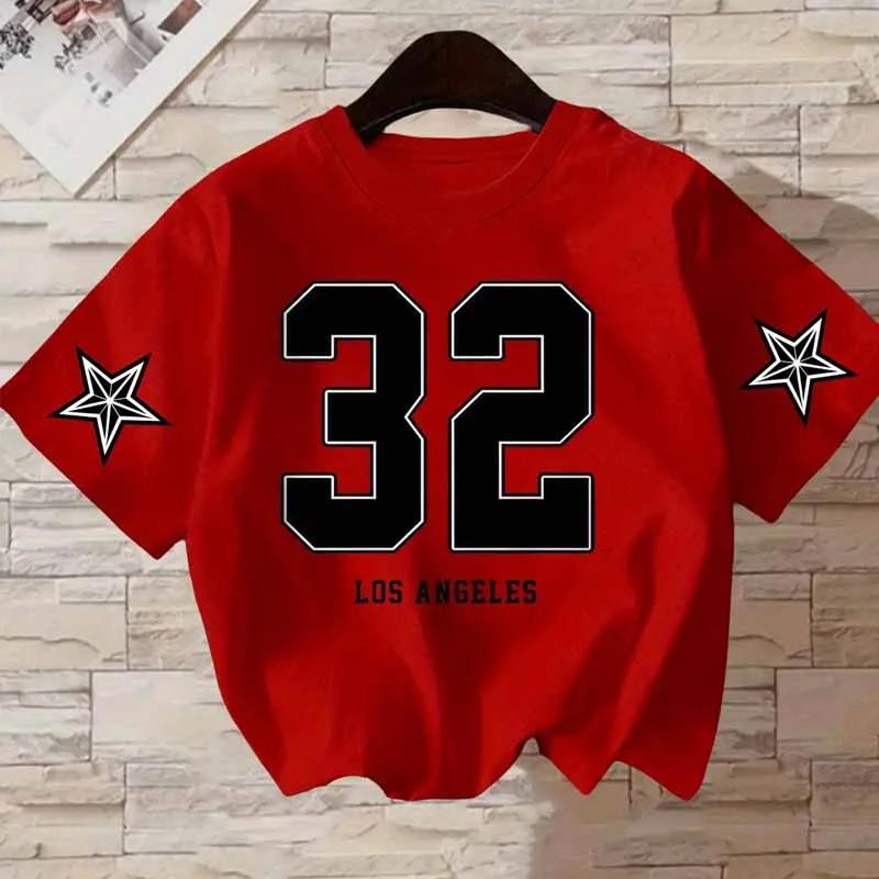 Los Angles Three Two Print Children Tshirts for Girls Boys Summer Casual Fashion Colorful Tops Kids ONeck Short Sleeve Tees