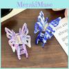 Elegant Lake Blue Acetate Butterfly Hair Claw For Sophisticated Hairstyle Options