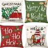 New Christmas Combination Pillowcase Christmas Hat Bell Dwarf Pillowcase Home Holiday Decoration Cushion Cover