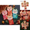 2024 New Year Chinese Zodiac Red Envelope Bag For Spring Festival Celebration Paper Material