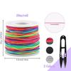 3 Roll Elastic Band Black White Colorful for Bracelets for DIY Jewellery Making