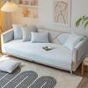 Summer New Ice Silk Cold Bean Sofa Cushion Cool Feeling Simple Polka Dot Solid Color Non-Slip Sofa Cushion Towel