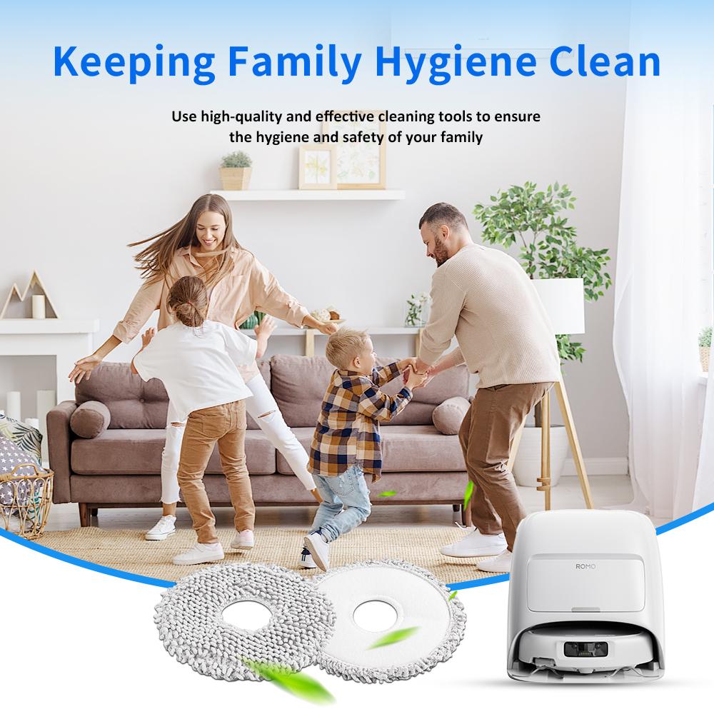 Cleaning Mop Cloths For DJI For ROMO P ROMO S ROMO A Vacuum Cleaner Mops Pad Cleaning Consumables Replacement Part Accessories