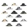 Solar Fan Bucket Hat Adjustable Wide Brim Sun Hat with Built-in Solar Panel Cooling Fan Hiking Fishing UV Protection Hat