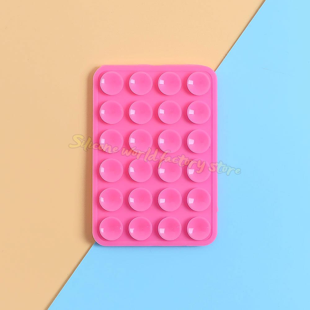 Silicone World Multifunctional Double-sided Silicone Suction Phone Holder Phone Case Anti-Slip Back Stickers Mat Wall Stand