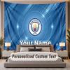 Custom Name Text Tapestry Manchester City Personalized Polyester Wall Tapestry For Bedroom And Room