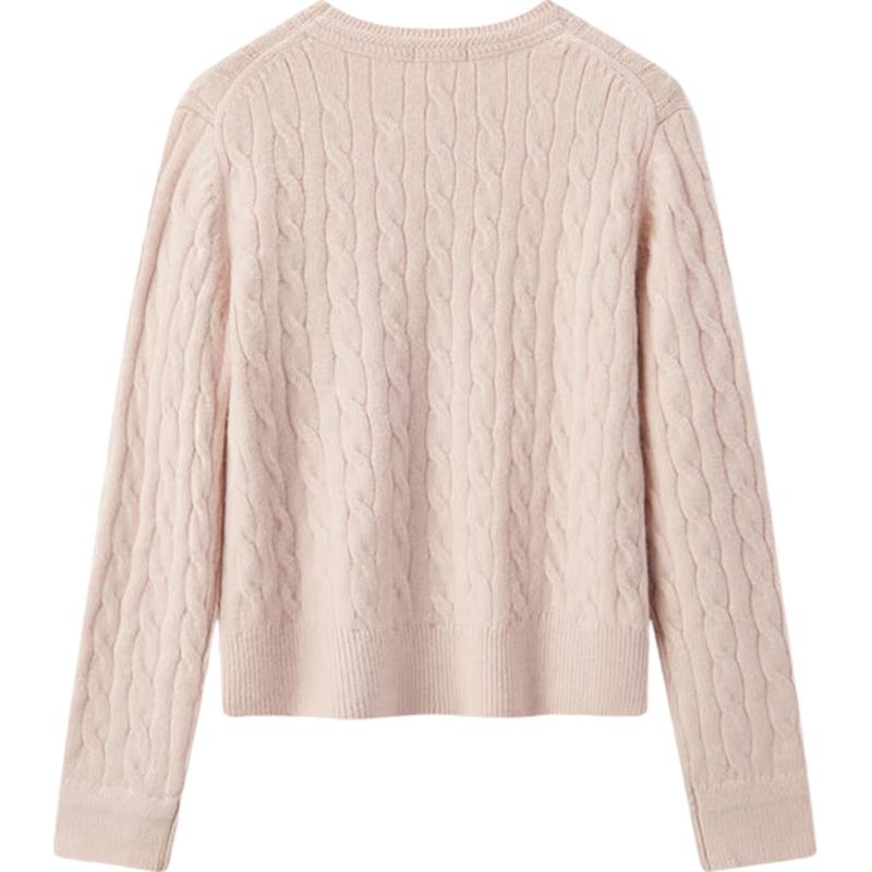 

Semir Women s Cable Knit Round Neck Sweater XL