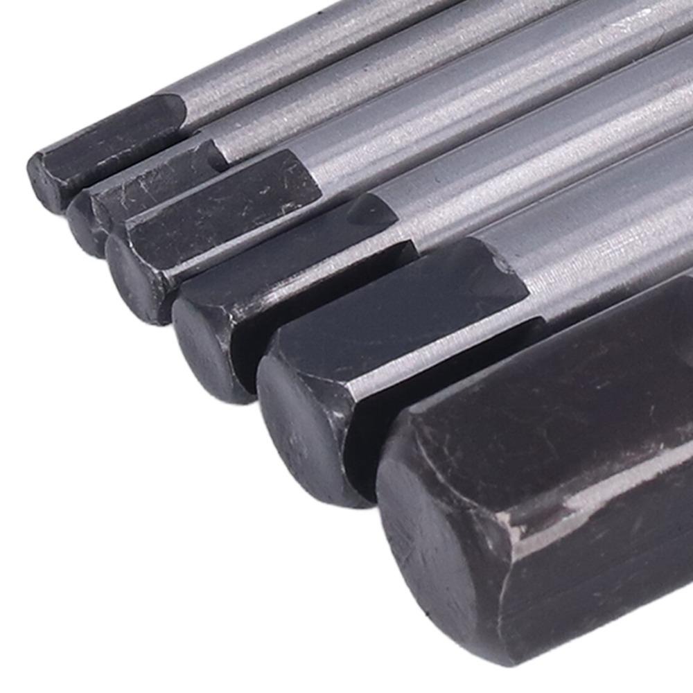 6pcs Spiral Groove Broken Screw Remover Carbon Steel Bolt Extractor Screw Extractor Dropped Screw
