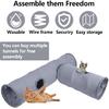Cat Tunnel, Durable Suede Collapsible Cat Play Tube Toys with Play Ball, Indoor Cat Tunnel for Cat, Puppy, Kitty, Kitten, Rabbit (Small)
