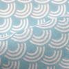 Some No Anbo Soft Gauze Tenugui Hand Sky Hemmed Made In 35cm X 100cm (Japanese Towel) "Seigaiha (Wave Pattern) Blue" - Hand-dyed, 100% Cotton, Edges,