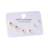 S925 Silver Asymmetric Swan & Snowflake Cat's Eye Earrings for Women