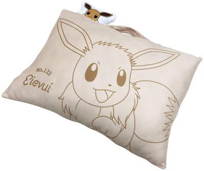 Oreiller de corps MoriShita Pokémon Évoli 28 x 39 cm avec poignée, coussin en peluche, personnage Pokémon, beige 4621150
