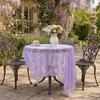 Lace Tablecloth, Floral Lace Table Cover, Retro Scalloped Tablecloth for Dining Table, Rustic Wedding Party Bridal Shower Decor