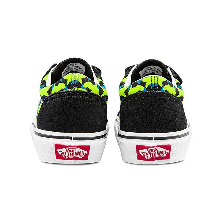 Vans Canvas Casual Durable Low Top Kids Skate Shoes Kids Sneakers Black Green Blue VN0A4BUV7T7