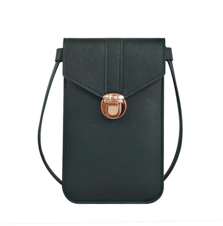 Women Leather Touchable Phone Purse Small Crossbody Bag Mini Cell Phone Pouch Shoulder Bag