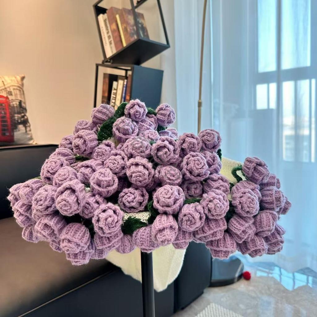 Romantic Rose Bouquet Plush Blanket For Valentine's Day Gift For Girlfriend Wife Mom Wedding Anniversary Decoration