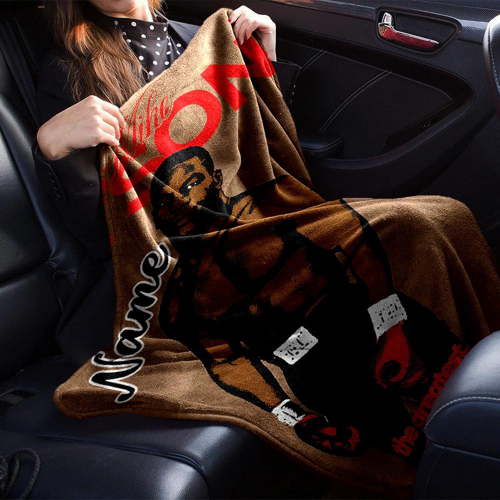 Mike Tyson Boxing Legend Four Seasons Blanket Customized With Your Name Lightweight And Warm Perfect Gift For Home Office Camping Sofa Travel Beach