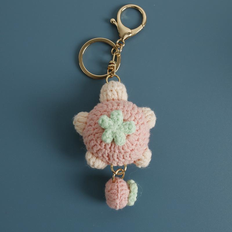 Handmaking Crochet Jellyfish Keychain Pendant Creative Ocean Series Crochet Keychain Knitted Cute Clown Fish Keyrings Wholesale