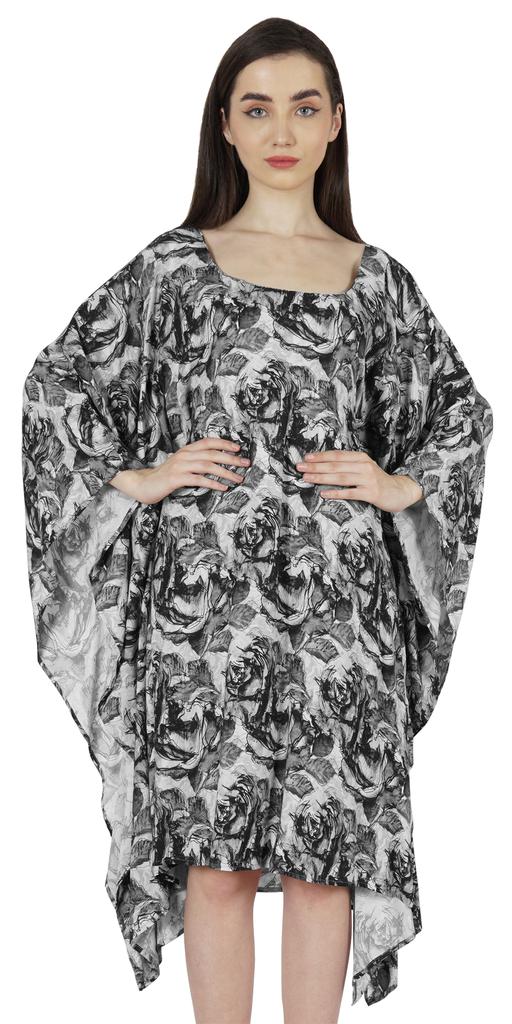 Moomaya Women  s  Short  Tunic  Kaftan  Casual Kimono Mini Beach Dress Swimsuit Cover Up
