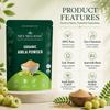 Organic Amla Powder for Eating Hair Growth India Organic USDA Certified Gooseberry Superfood Skin Glow Immunity Drink 190g X Pack of 2