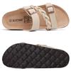 Gacimy Women's Summer Cork Sandals Comfortable Cork Footbed Slippers With Adjustable Buckle  Fashion  Slides