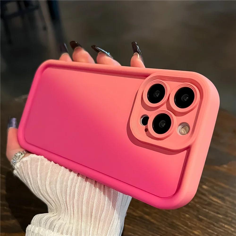 Miękkie silikonowe etui na telefon z gradientem dla iPhone 15 14 13 12 11 Pro Max Plus w kolorze cukierkowym, wstrząsoodporne, z pogrubionym bumperem