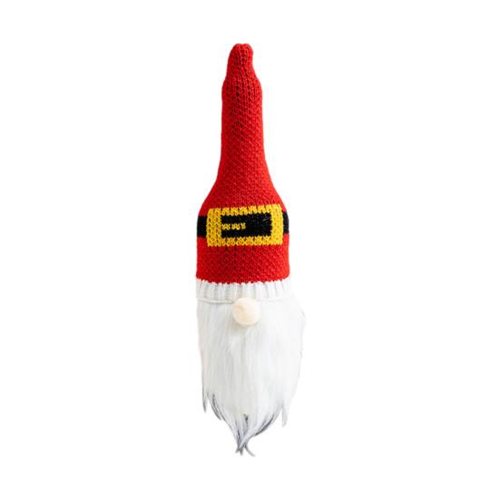 Christmas Wine Bottle Cover Knitted Plush Gnome Wine Bottle Topper Cover for Christmas Dining Table Decor New Year Party Supplies