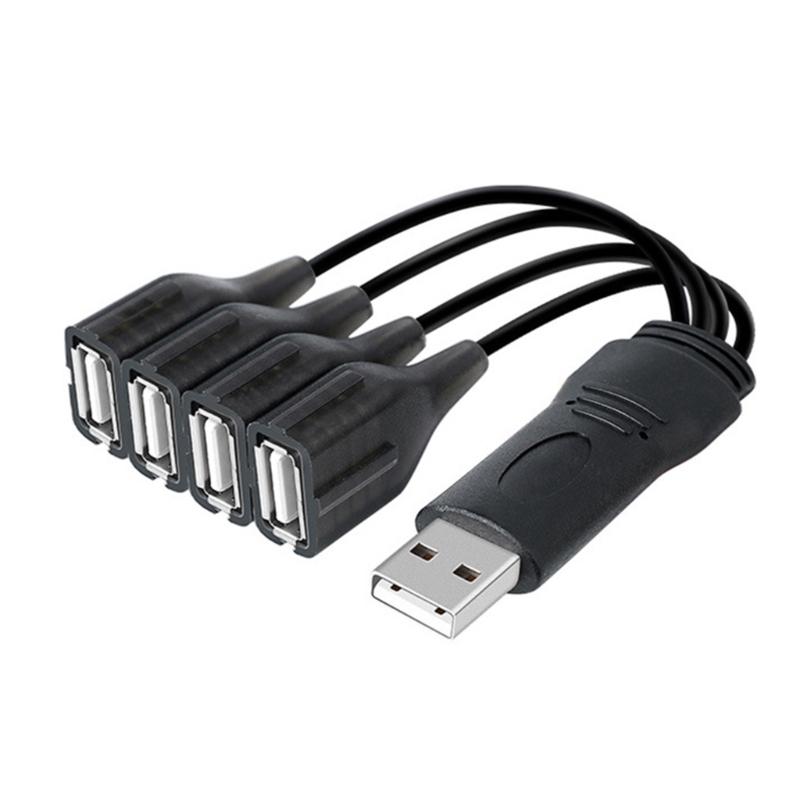4-в-1 USB Y-разветвитель Кабель-разветвитель питания USB Кабель-разветвитель USB2.0 Male на 4 USB Female Передача данных Зарядка 1
