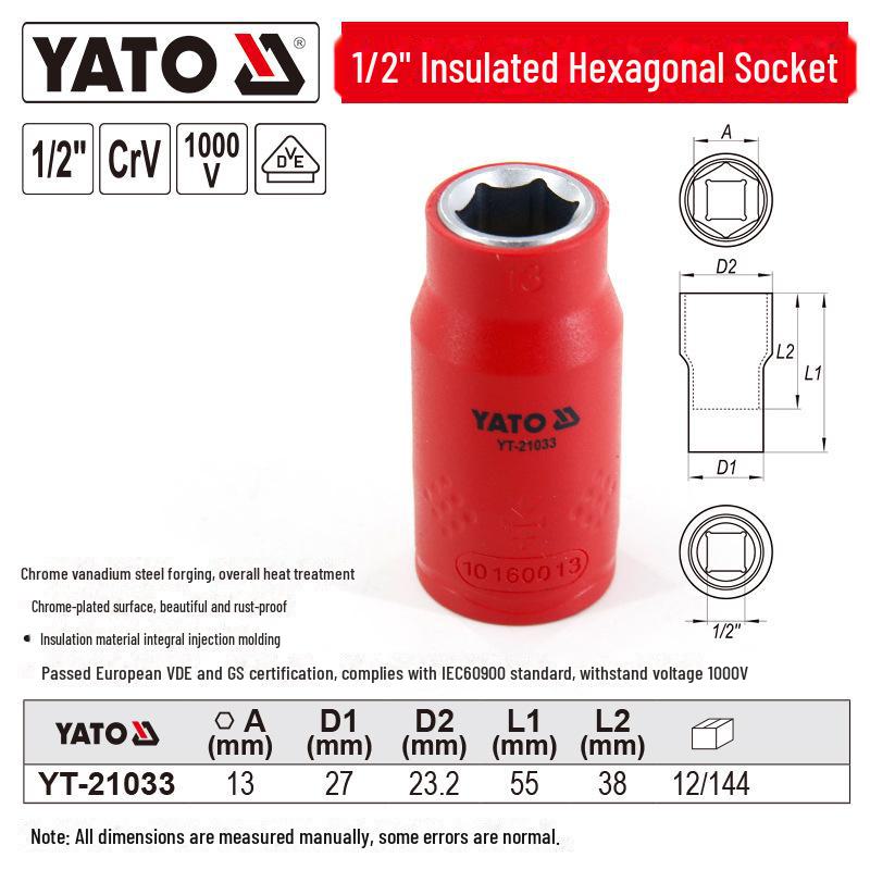 

Yiertuo 1/2 большой изолированный шестигранный ключ, 1000 В инструмент электрика