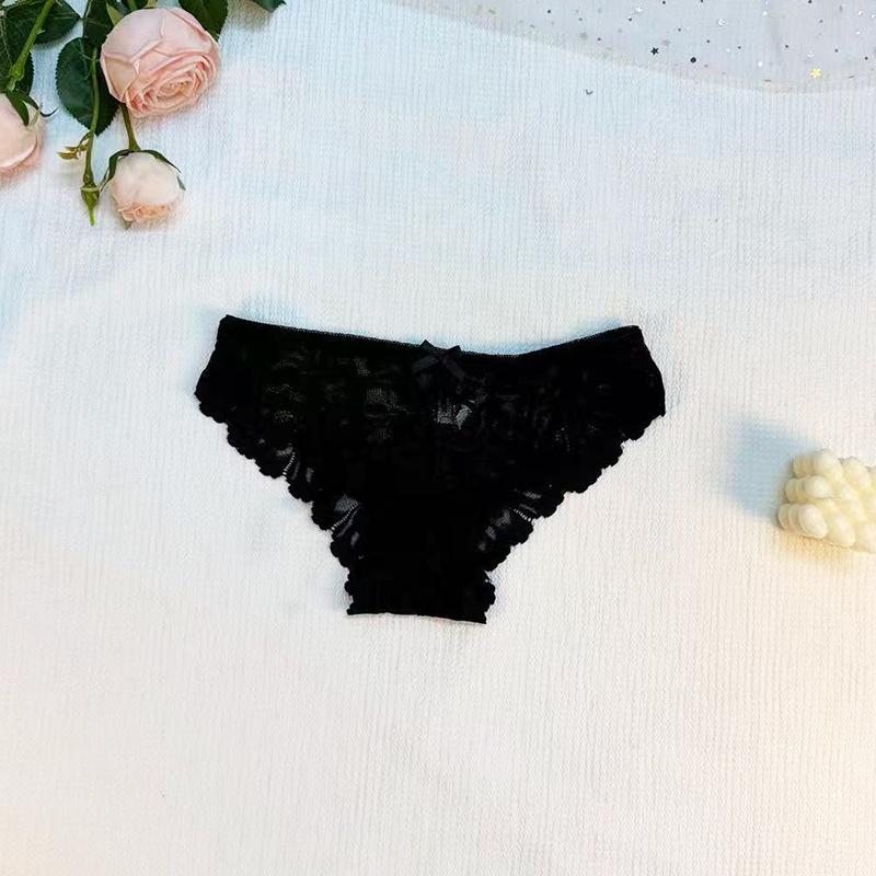 Женские летние тонкие новые сексуальные кружевные однотонные бесшовные дышащие трусы S