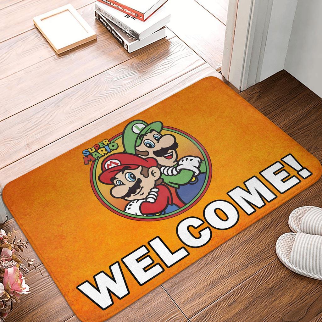 M-Marios Super Bros Front Door Floor Entrance Mat Outdoor Bathroom Kitchen Doormat Garden Carpet Rug