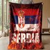 Coperta in Flanella Stampata Serbia Amica della Pelle Calda Decorativa Plaid per Divano Letto Interno Uso Quotidiano