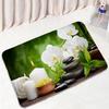 Zen Black Stones Bath Mat Green Bamboo Buddha Candle Spa Bathroom Decorations Bathtub Rug Bedroom Living Room Home Carpet