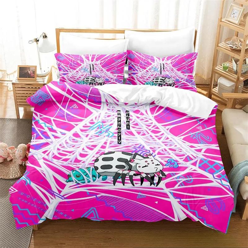 3D Print Anime Kumoko So I'm a Spider So What Bedding Set Twin Queen King Size Duvet Cover Pillowcase for Boys Girls