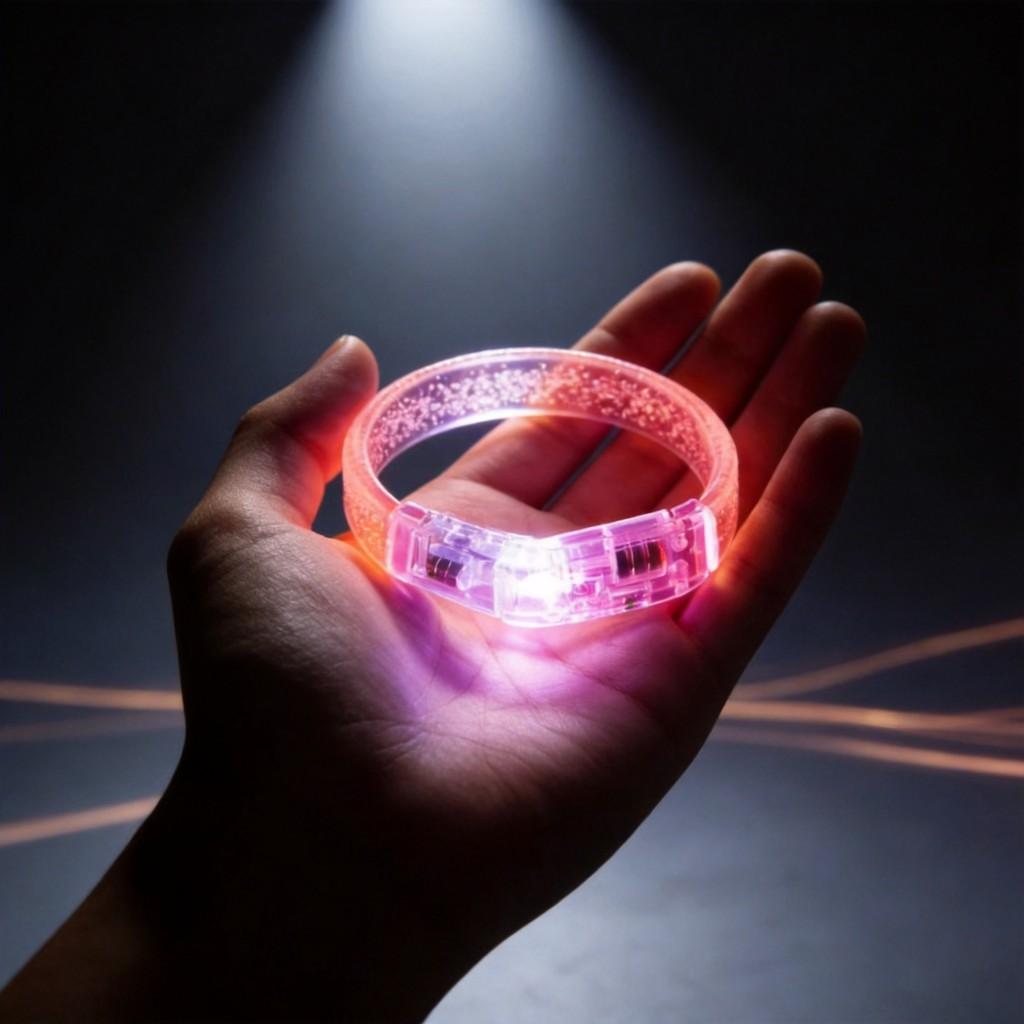 Led Glowing Hand Bracelet Concert Prop Waterproof Flashing Party Accessory For Night Events